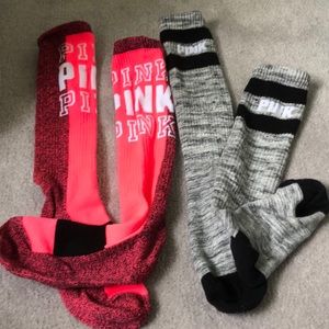 VS Pink Calf Socks